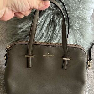 Kate Spade Cedar Street Saffiano Leather Gray/Taupe Crossbody Handbag